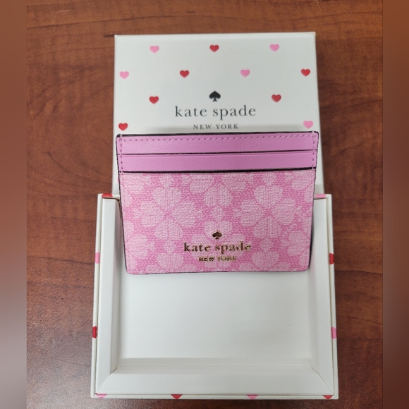kate spade Accessories - Kate Spade Pink Card Holder NIB